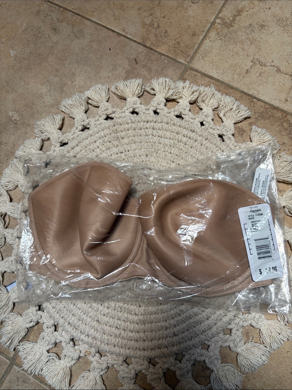 NWT new NIP Fantasie bra FL 4530 smoothing strapless w straps 32DD nude. Beige - Picture 8 of 9